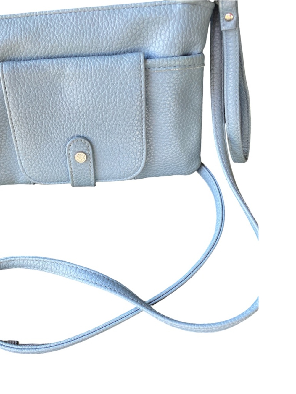 Rosetti Pale Blue Pebbled Crossbody Bag